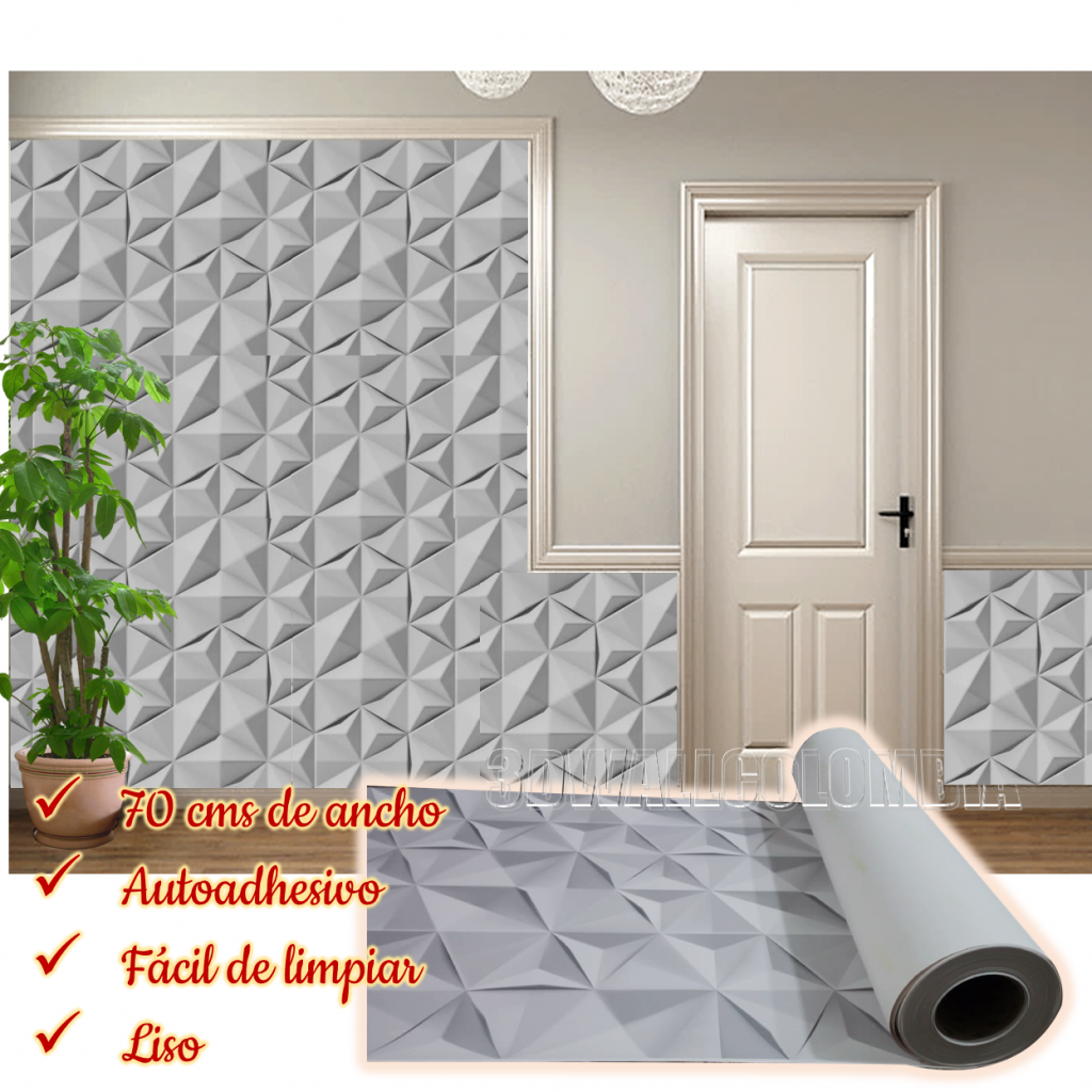 papel adhesivo para pared 3d precio