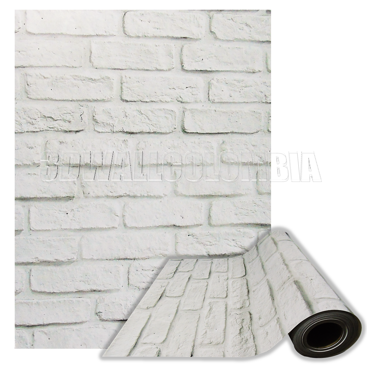 Rollo papel adhesivo decorativo Ladrillo Claro 2.5mts x70cms - Imagen 5