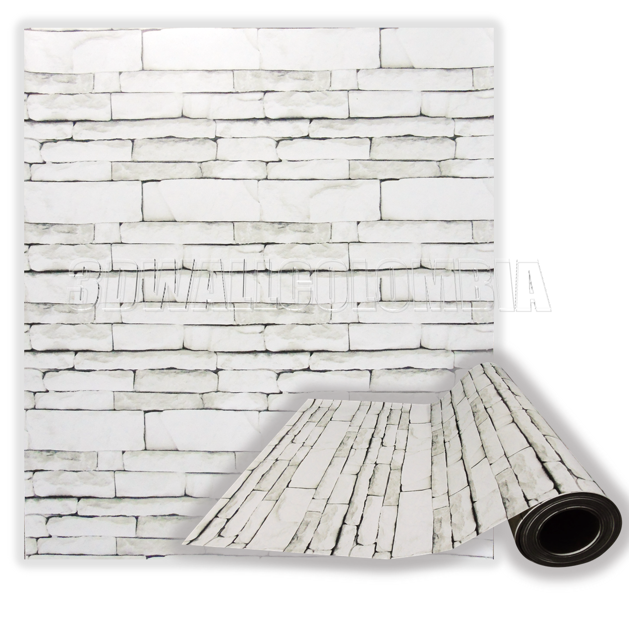 Rollo papel adhesivo decorativo Piedra Clara 2.5mts x70cms - Imagen 5