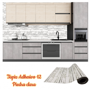 Rollo papel adhesivo decorativo Piedra Clara 2.5mts x70cms