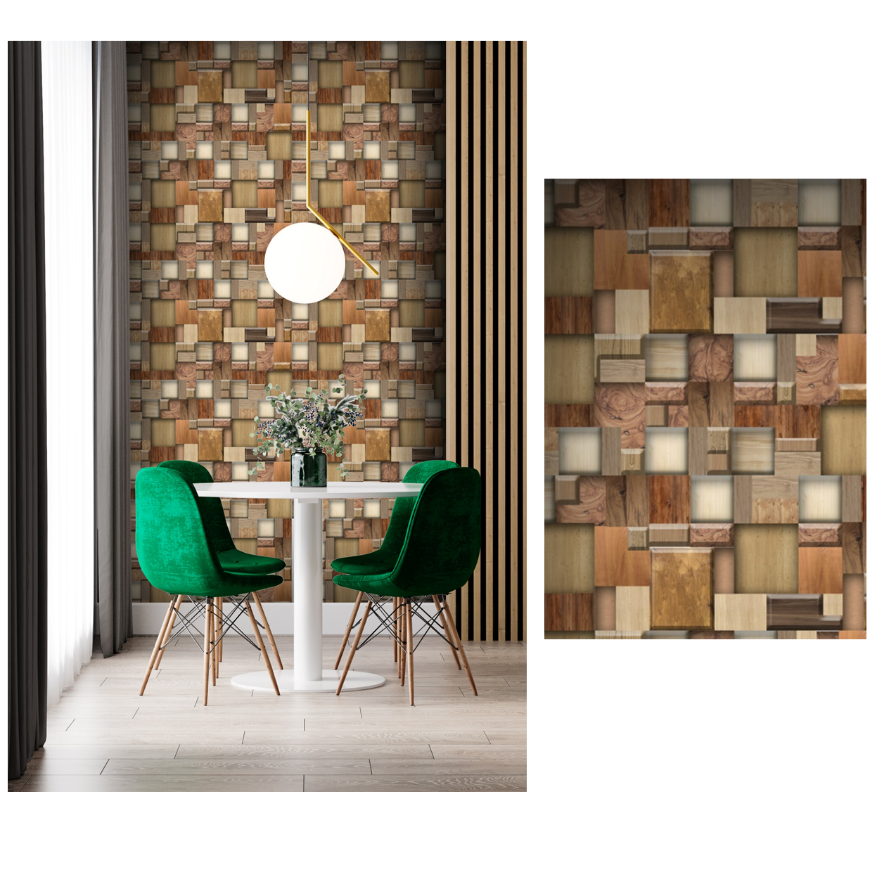 Rollo papel adhesivo decorativo Madera Digital 2.5mts x70cms - Imagen 3