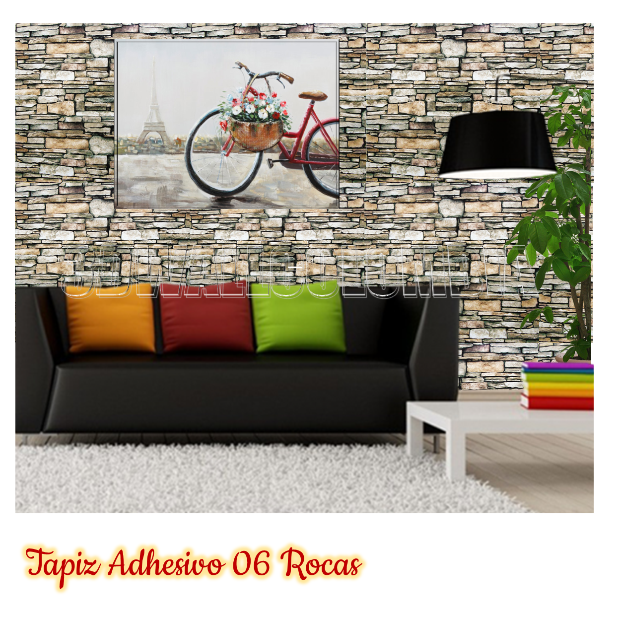 Rollo papel adhesivo decorativo Rocas CF 2,5mts x70cms - Imagen 6