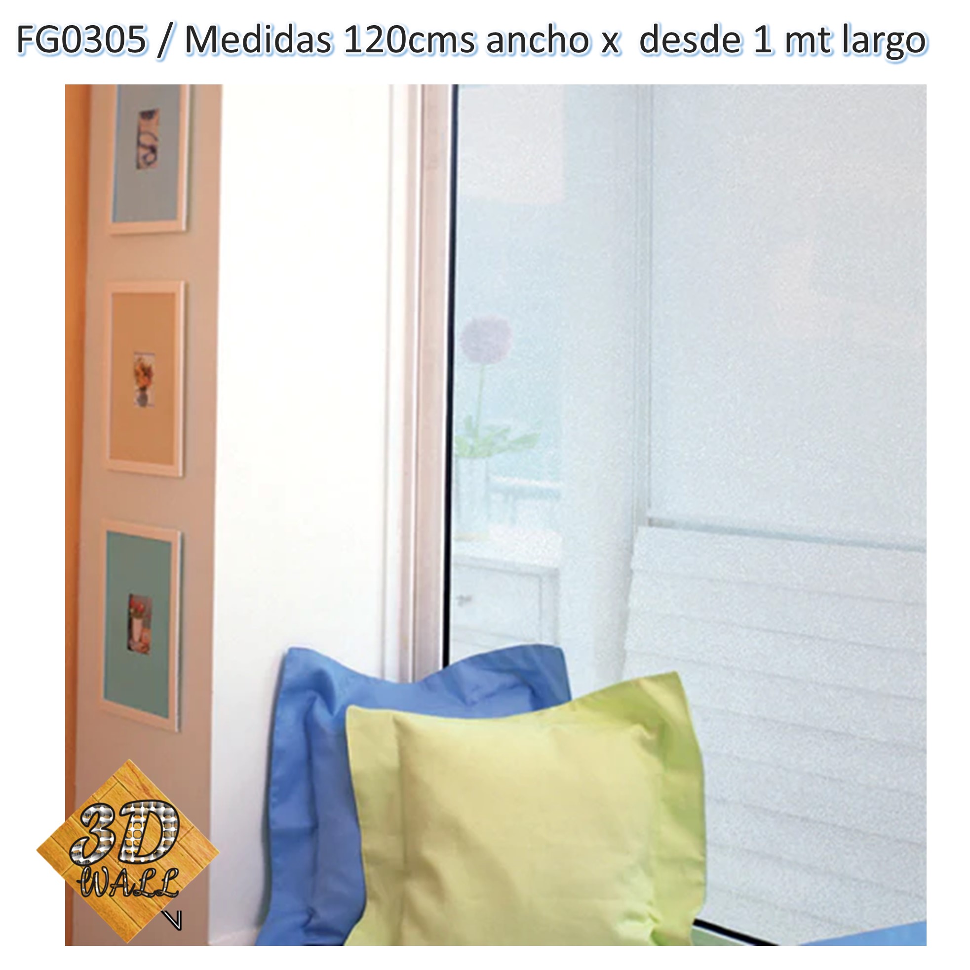 Stiker Vinilo Pelicula Para Vidrios Ventanas Puertas Decorativas x metros continuos FG0305-120