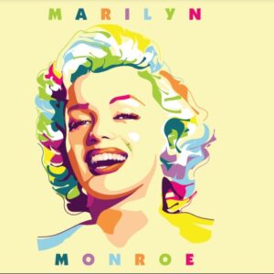 Poster Adhesivo Vinilo Decorativo Para Pared 70cmx50cms PDP00-Marilyn Monroe 2