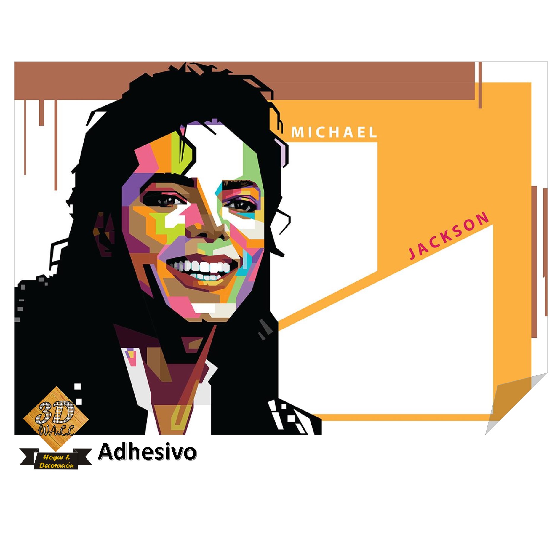 Poster Adhesivo Vinilo Decorativo Para Pared 70cmx50cms PDP00-michel Jackson