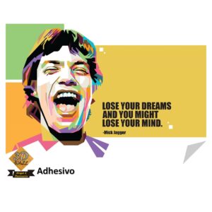 Poster Adhesivo Vinilo Decorativo Para Pared 70cmx50cms PDP00-mick Jagger