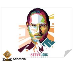 Poster Adhesivo Vinilo Decorativo Para Pared 70cmx50cms PDP00-Steve Jobs