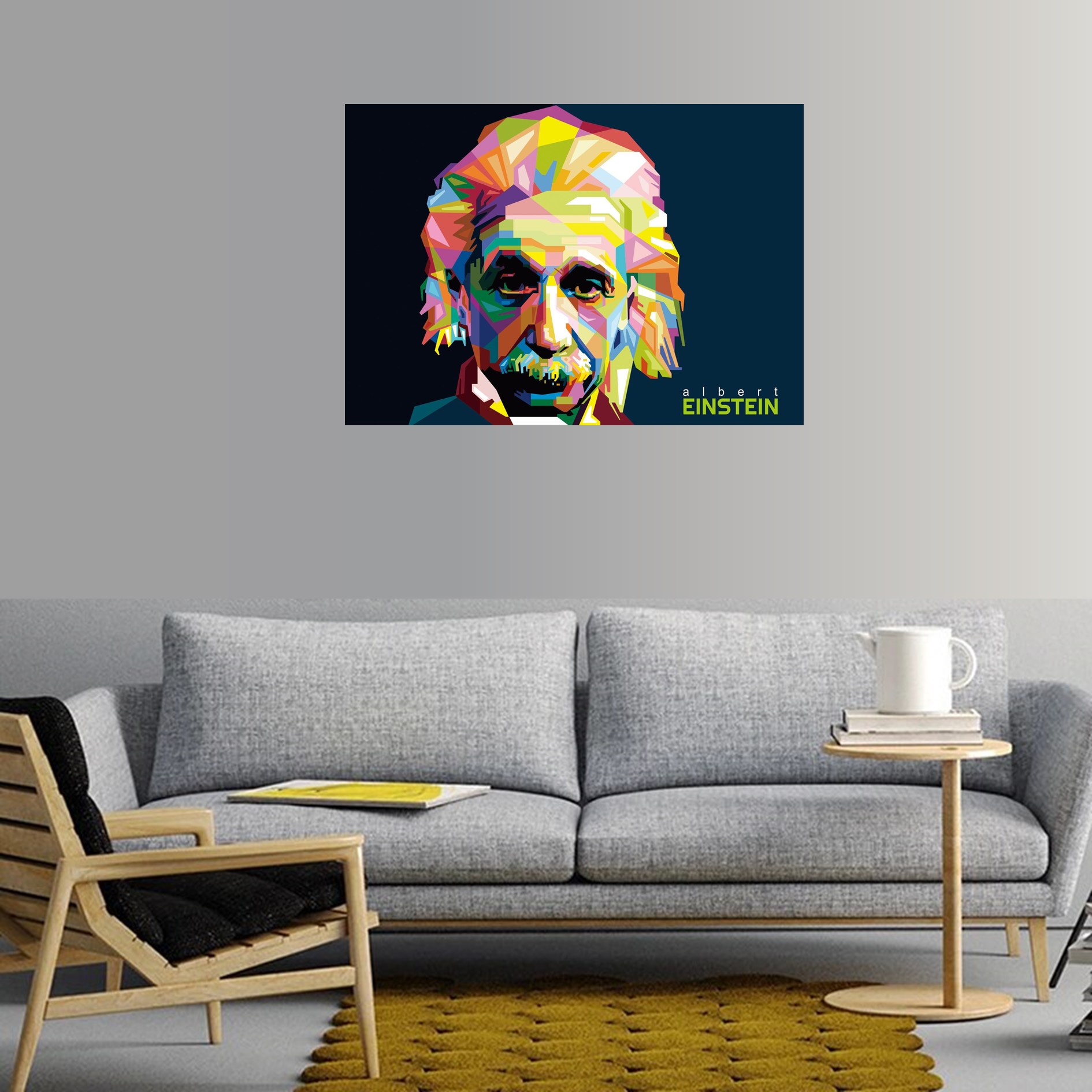 Poster Adhesivo Vinilo Decorativo Para Pared 70cmx50cms PDP00-einstein - Imagen 3