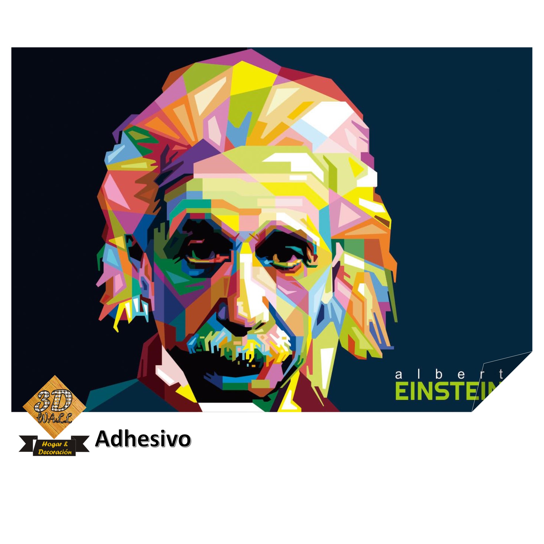 Poster Adhesivo Vinilo Decorativo Para Pared 70cmx50cms PDP00-einstein