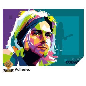 Poster Adhesivo Vinilo Decorativo Para Pared 70cmx50cms PDP00-kurt cobain