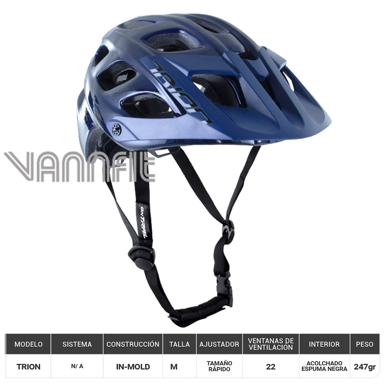 Casco ON TRAIL original Modelo Trion talla M -Azul