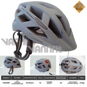 Casco ON TRAIL original Modelo Panzer talla M -GRIS
