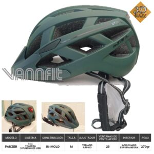 Casco ON TRAIL original Modelo Panzer talla M -Verde