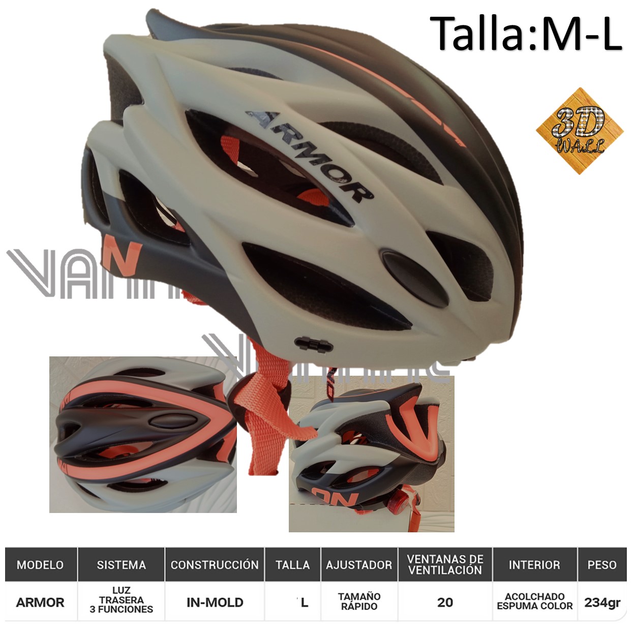 Casco ON TRAIL original Modelo Armor talla M -NJ