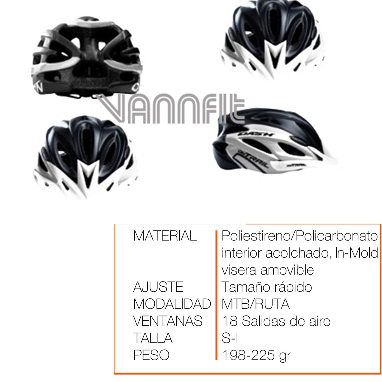 Casco ON TRAIL original Modelo Dash talla L -BL/NG - Imagen 2