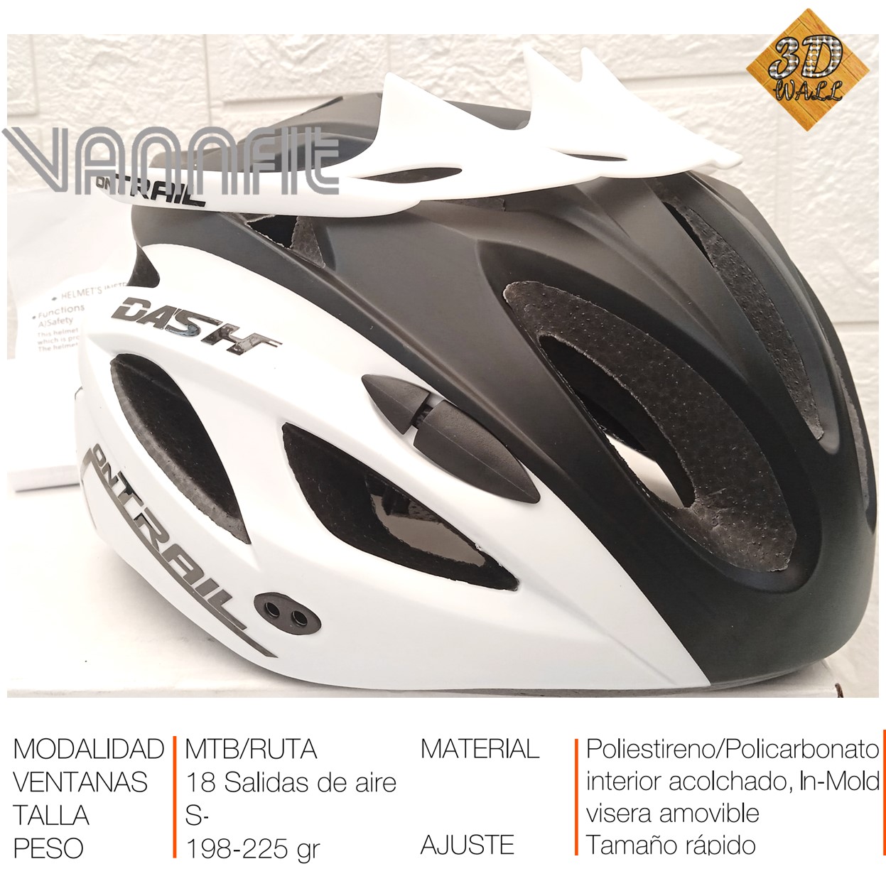 Casco ON TRAIL original Modelo Dash talla L -BL/NG - Imagen 4