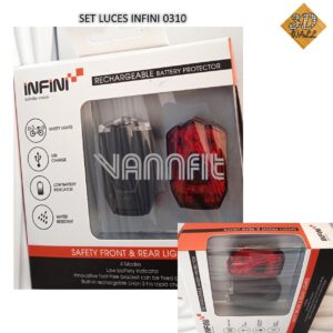 Set Luces Delant/traser. Bicicleta Infini 260wr1 Lavable Recargable