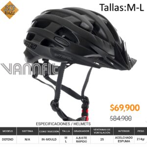 Casco ON TRAIL original Modelo Defend Gris L