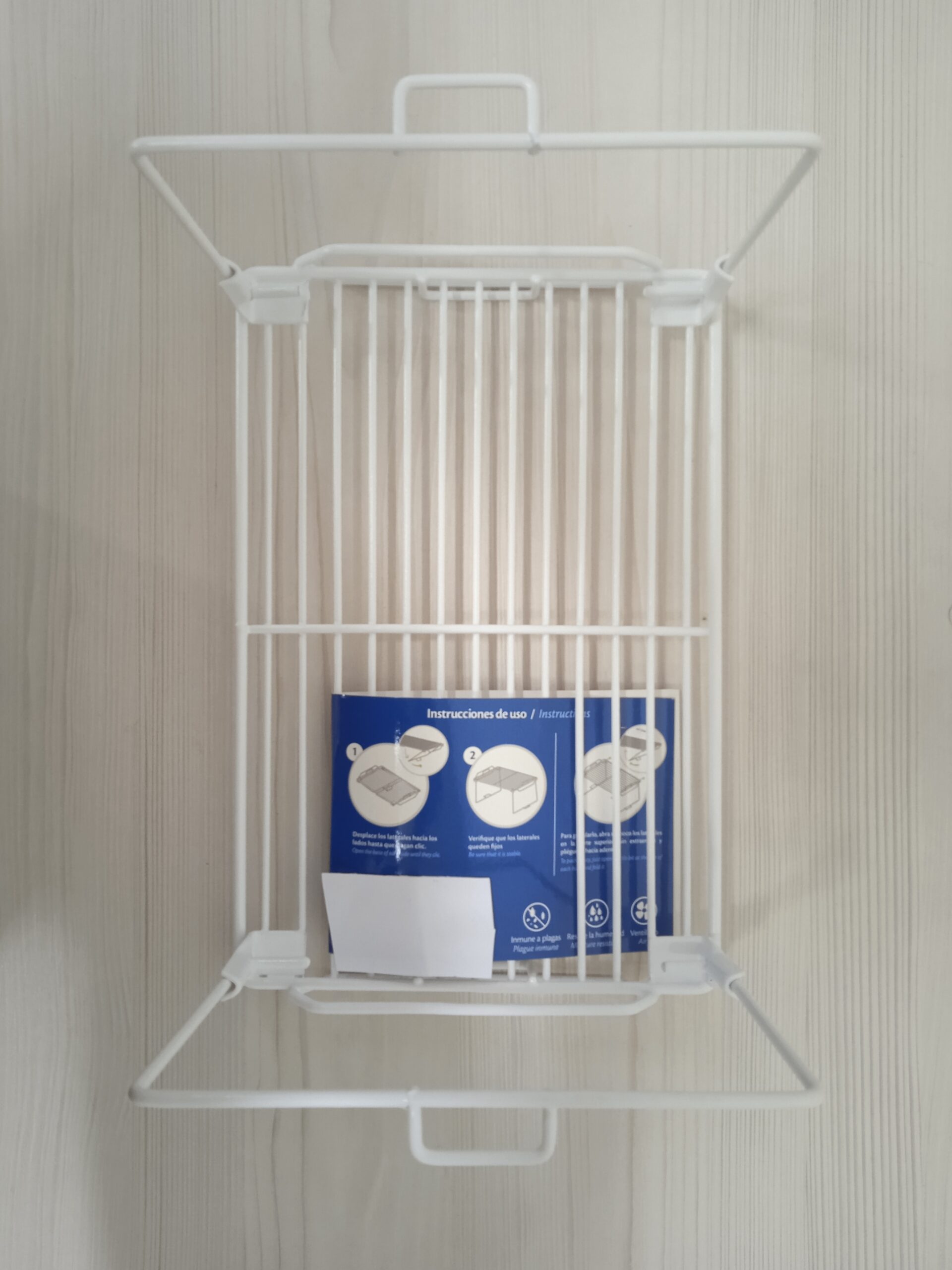 Entrepaño apilable pequeño metalico blanco organizador apilable - Imagen 2