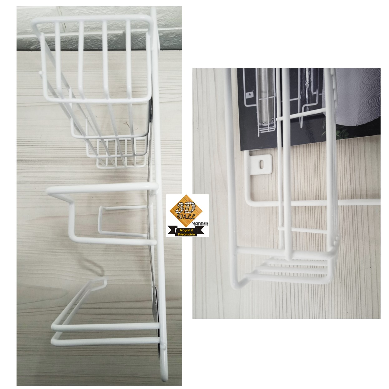 Organizador papeles de cocina blanco - Imagen 2