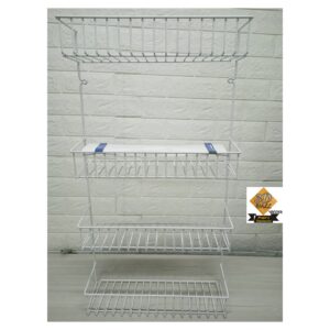 Organizador tipo Canasta 4 niveles metalico blanco