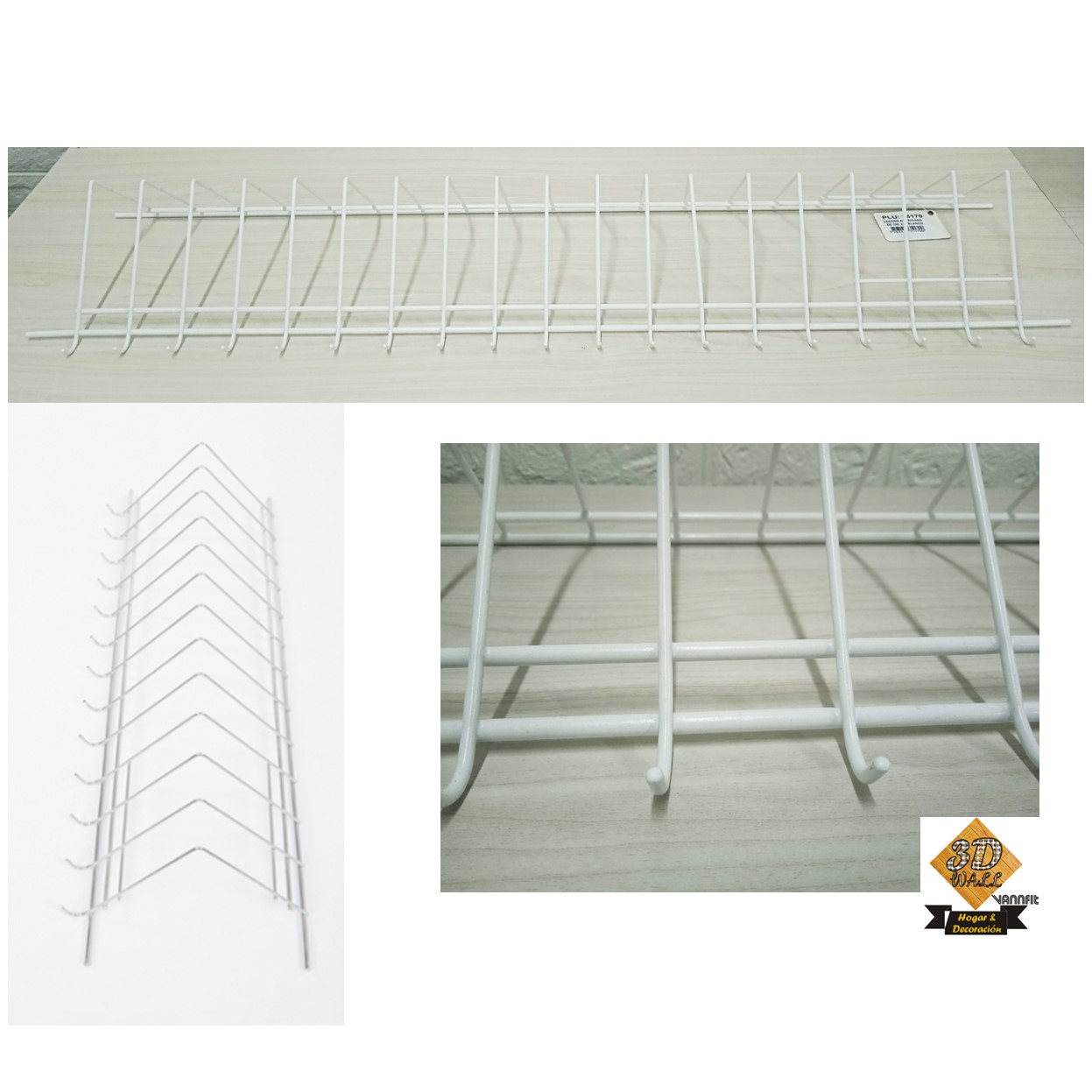 Platero organizador Locero tipo americano de 100cm Blanco