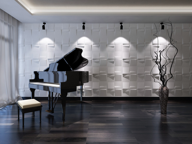 Metro cuadrado Pared 3D 4 Paneles 50*50CMS(1mt²) Fibra Vegetal - DL064