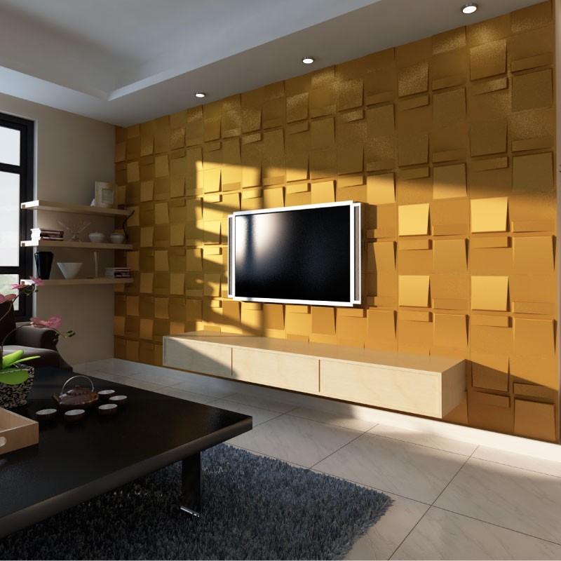 Metro cuadrado Pared 3D 4 Paneles 50*50CMS(1mt²) Fibra Vegetal - DL064 - Imagen 3