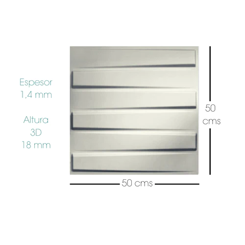 Metro cuadrado Pared 3D 4 Paneles 50*50CMS(1mt²) Fibra Vegetal - DL051