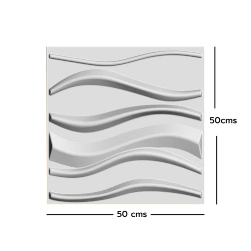 Metro cuadrado Pared 3D 4 Paneles 50*50CMS(1mt²) Fibra Vegetal - DL052 - Imagen 2
