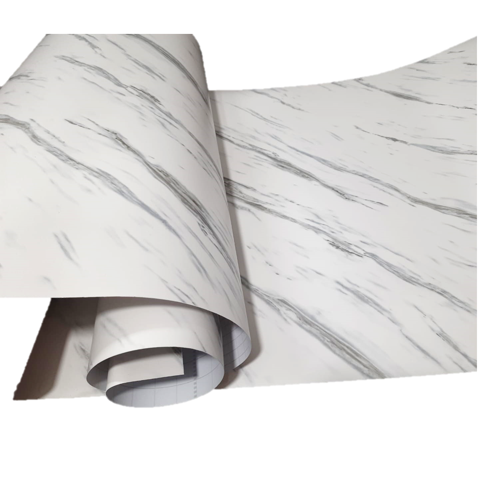 Rollo papel adhesivo decorativo estilo Marmol claro brillante 5mts x60cms