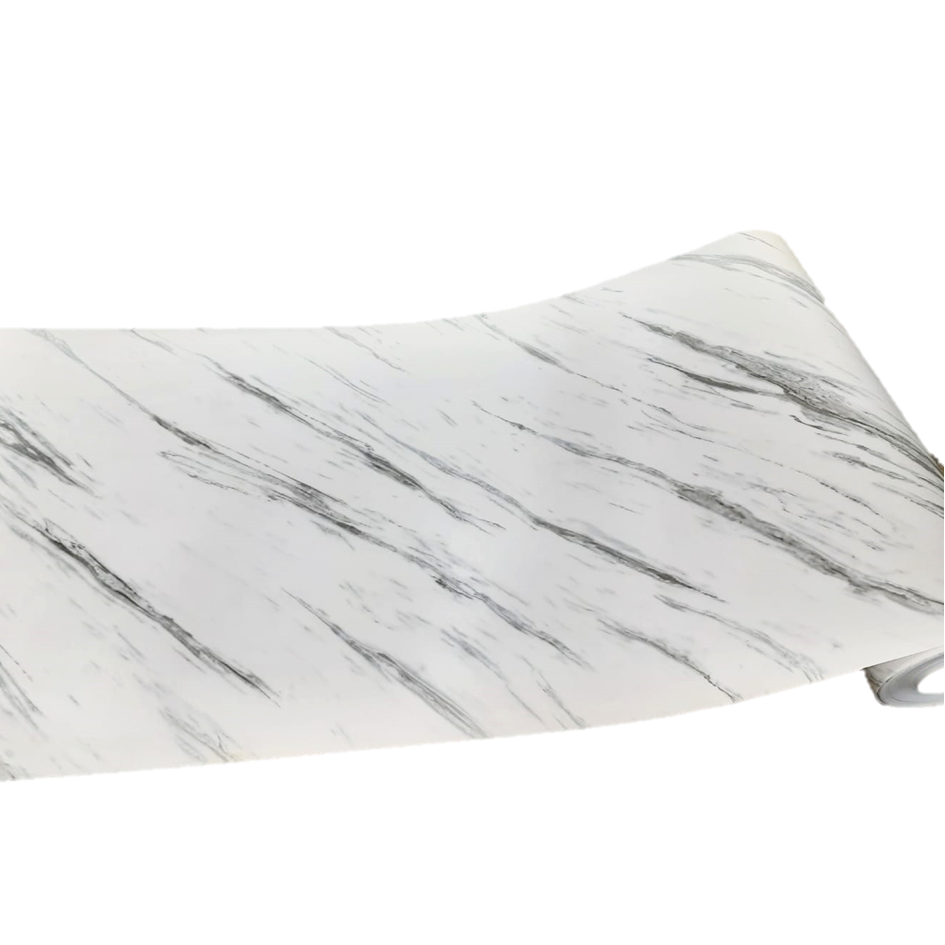 Rollo papel adhesivo decorativo estilo Marmol claro brillante 5mts x60cms - Imagen 2