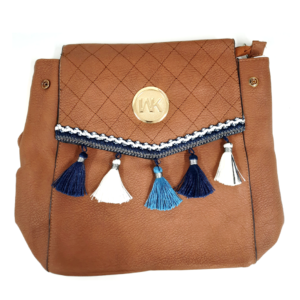 Bolso WK estilo cuero sintetic Marron