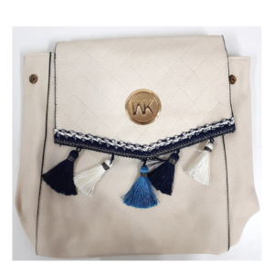 Bolso WK estilo cuero sintetic crema claro