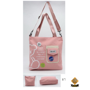 Maleta morral bolso oso estampado botones