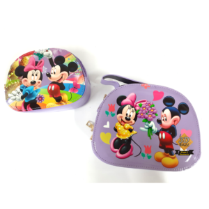 Bolso infantil minie y mikey violeta