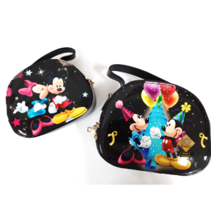 Bolso infantil minie y mikey negro