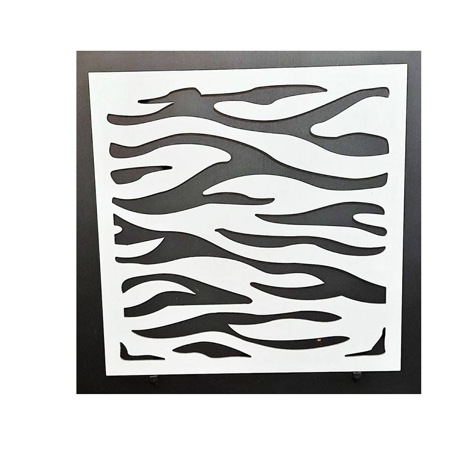 Lamina tablero panel decorativo en madera mdf para pared en 3d paqute x 6 tabletas de 30x30cms ref: manchas tigre