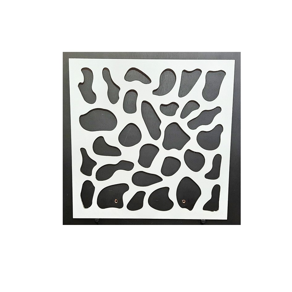 Lamina tablero panel decorativo en madera mdf para pared en 3d paqute x 6 tabletas de 30x30cms ref: manchas guepard