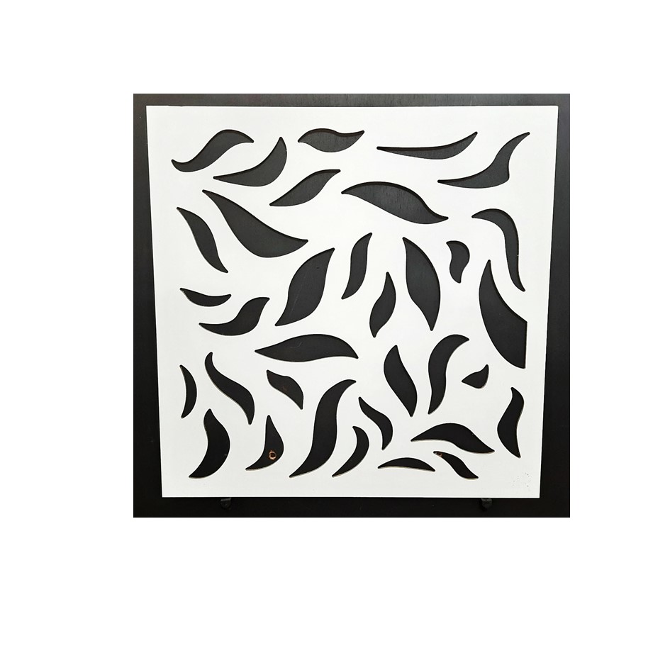 Lamina tablero panel decorativo en madera mdf para pared en 3d paqute x 6 tabletas de 30x30cms ref: hojas