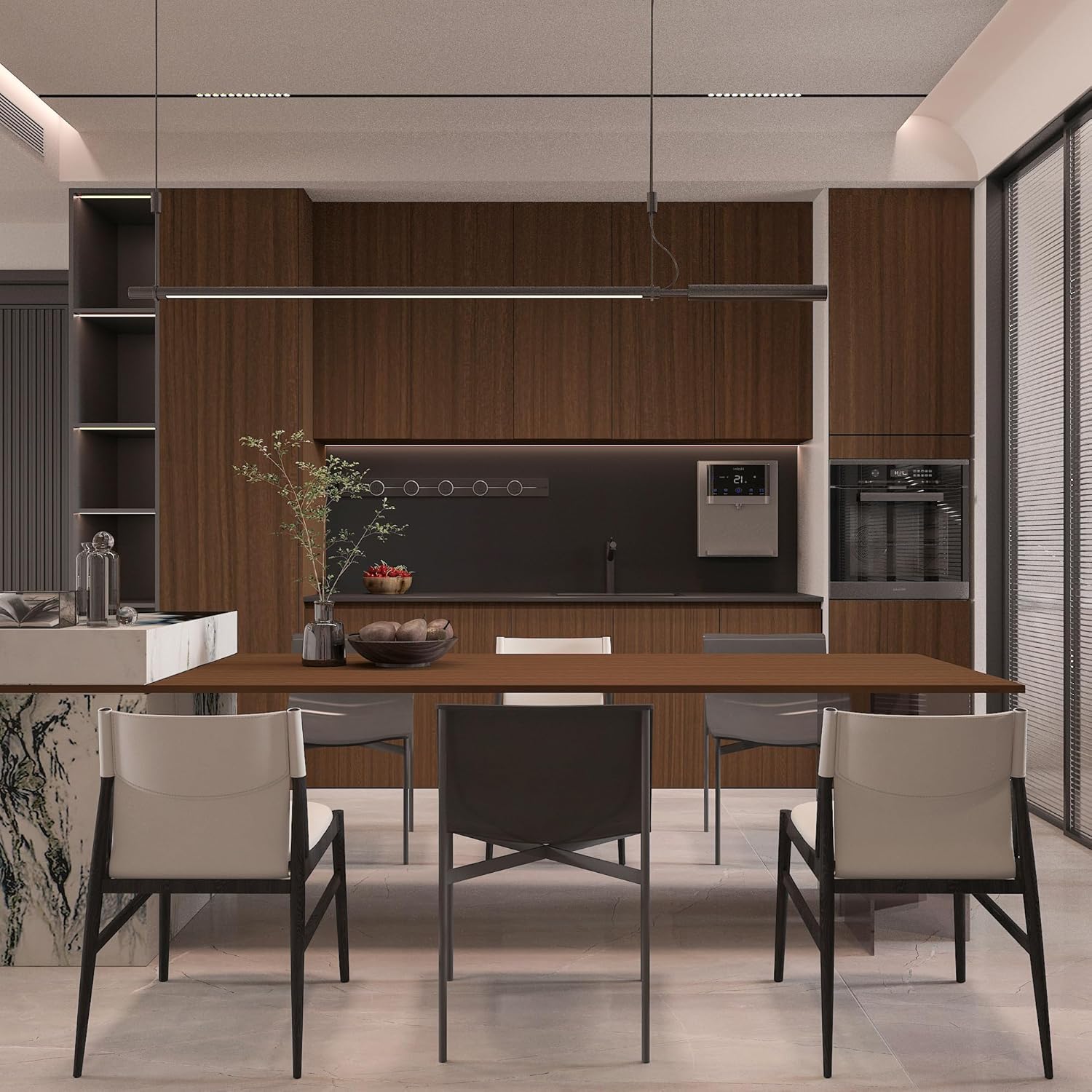 Papel Tapiz Vinilo Adhesivo 5 Metrosx60cms estilo madera marron oscuro - Imagen 2