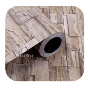 Vinilo Adhesivo 5 Metros Papel Tapiz Adhesivo 120cms Ancho ROCA beige