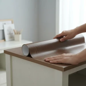 Papel Tapiz Vinilo Adhesivo 5 Metrosx60cms estilo madera CAOVA marron